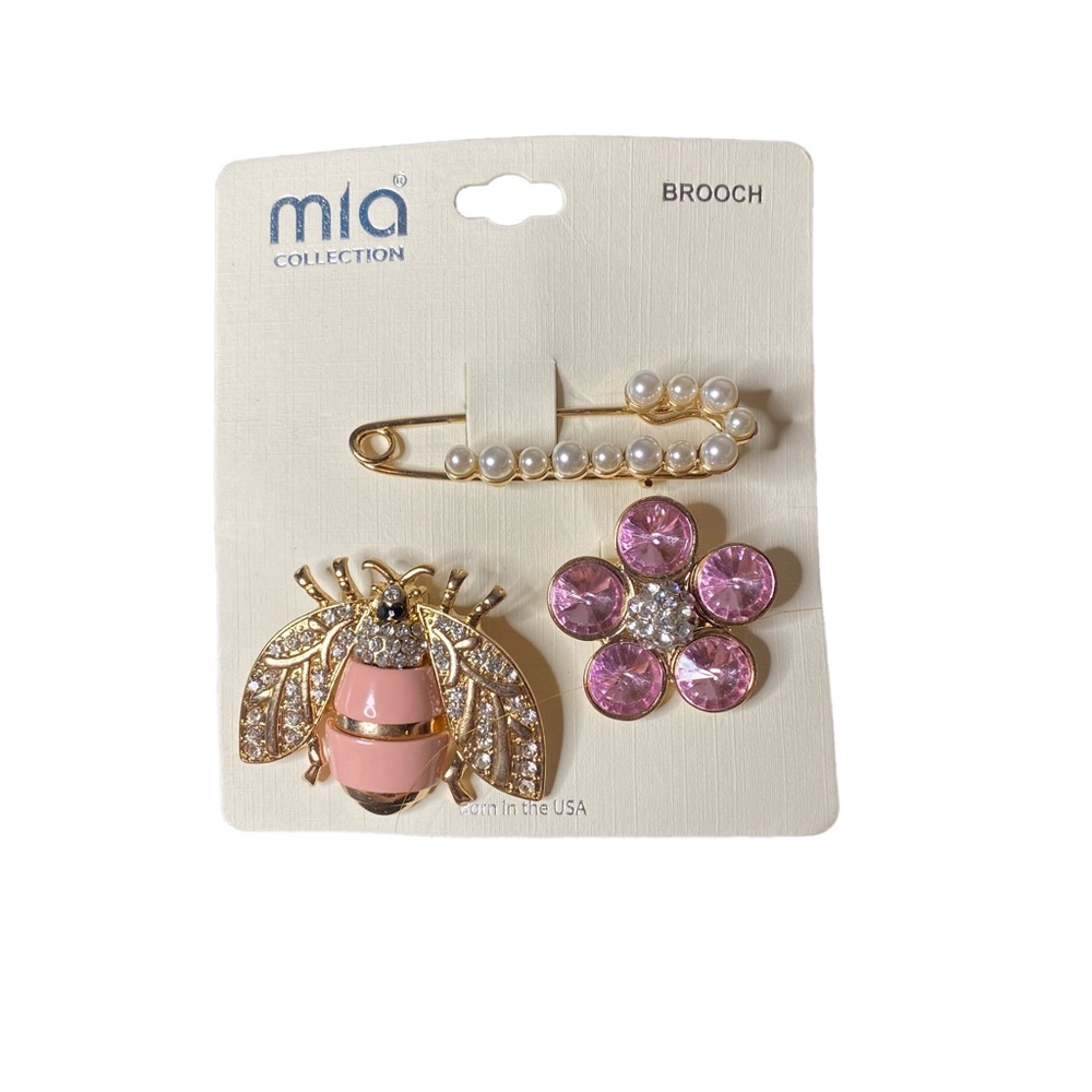 Mia, Women’s jewelry brooches Pink